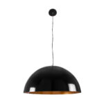 GLOBOSTAR® DIADEMA 01342 Μοντέρνο Κρεμαστό Φωτιστικό Οροφής με Ντουί 1 x E27 AC 220-240V IP20 - Μαύρο & Χρυσό - Μ60 x Π60 x Υ30cm - Image 4