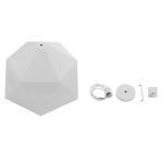 GLOBOSTAR® HEXAGON 01378 Μοντέρνο Κρεμαστό Φωτιστικό Οροφής με Ντουί 1 x E27 AC 220-240V IP20 - Λευκό & Χρυσό - Μ46 x Π46 x Y25cm - Image 7