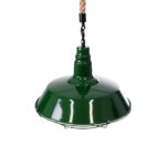 GLOBOSTAR® CRANE 01408 Vintage Κρεμαστό Φωτιστικό Οροφής με Ντουί 1 x E27 AC 220-240V IP20 - Πράσινο & Μπεζ - Μ36 x Π36 x Y31cm - Image 7