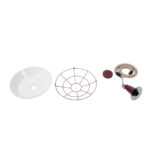 GLOBOSTAR® CRANE 01410 Vintage Κρεμαστό Φωτιστικό Οροφής με Ντουί 1 x E27 AC 220-240V IP20 - Κόκκινο & Μπεζ - Μ36 x Π36 x Υ31cm - Image 11