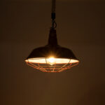 GLOBOSTAR® CRANE 01410 Vintage Κρεμαστό Φωτιστικό Οροφής με Ντουί 1 x E27 AC 220-240V IP20 - Κόκκινο & Μπεζ - Μ36 x Π36 x Υ31cm - Image 3