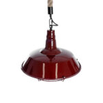 GLOBOSTAR® CRANE 01410 Vintage Κρεμαστό Φωτιστικό Οροφής με Ντουί 1 x E27 AC 220-240V IP20 - Κόκκινο & Μπεζ - Μ36 x Π36 x Υ31cm - Image 7