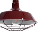 GLOBOSTAR® CRANE 01410 Vintage Κρεμαστό Φωτιστικό Οροφής με Ντουί 1 x E27 AC 220-240V IP20 - Κόκκινο & Μπεζ - Μ36 x Π36 x Υ31cm - Image 9