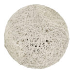 GLOBOSTAR® OCEANA 01417 Boho Επιτραπέζιο Φωτιστικό Πορτατίφ με Ντουί 1 x E27 AC 220-240V IP20 - Λευκό & Μπεζ - M20 x Π20 x Υ22cm - Image 4