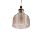 GLOBOSTAR® SEGRETO 01448 Vintage Κρεμαστό Φωτιστικό Οροφής με Ντουί 1 x E27 AC 220-240V IP20 - Διάφανο & Χρυσό - Μ14 x Π14 x Υ18cm - Image 6