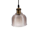 GLOBOSTAR® SEGRETO 01448 Vintage Κρεμαστό Φωτιστικό Οροφής με Ντουί 1 x E27 AC 220-240V IP20 - Διάφανο & Χρυσό - Μ14 x Π14 x Υ18cm - Image 7