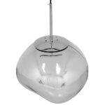 GLOBOSTAR® DIXAR 01464 Μοντέρνο Κρεμαστό Φωτιστικό Οροφής με Ντουί 1 x E27 AC 220-240V IP20 - Γκρι & Ασημί - Μ36 x Π36 x Υ45cm - Image 4