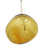 GLOBOSTAR® DIXAR 01466 Μοντέρνο Κρεμαστό Φωτιστικό Οροφής με Ντουί 1 x E27 AC 220-240V IP20 - Χρυσό - Μ36 x Π36 x Υ45cm - Image 5