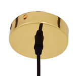 GLOBOSTAR® DIXAR 01466 Μοντέρνο Κρεμαστό Φωτιστικό Οροφής με Ντουί 1 x E27 AC 220-240V IP20 - Χρυσό - Μ36 x Π36 x Υ45cm - Image 6