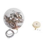 GLOBOSTAR® HARPER 01511 Μοντέρνο Κρεμαστό Φωτιστικό Οροφής με Ντουί 1 x E27 AC 220-240V IP20 - Διάφανο & Χάλκινο - Μ25 x Π25 x Υ30cm - Image 11