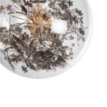 GLOBOSTAR® HARPER 01511 Μοντέρνο Κρεμαστό Φωτιστικό Οροφής με Ντουί 1 x E27 AC 220-240V IP20 - Διάφανο & Χάλκινο - Μ25 x Π25 x Υ30cm - Image 8