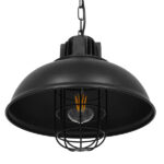 GLOBOSTAR® HARROW 01571 Vintage Κρεμαστό Φωτιστικό Οροφής με Ντουί 1 x E27 AC 220-240V IP20 - Μαύρο - Μ33 x Π33 x Υ32cm - Image 6