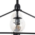 GLOBOSTAR® SENTINEL 01636 Μοντέρνο Φωτιστικό Οροφής με Ντουί 10 x E27 AC 220-240V IP20 - Μαύρο & Διάφανο - Μ105 x Π80 x Υ90cm - Image 8