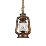 GLOBOSTAR® BARBAROSSA 01706 Vintage Κρεμαστό Φωτιστικό Οροφής με Ντουί 1 x E27 AC 220-240V IP20 - Χάλκινο Εφέ Σκουριάς - Μ18 x Π18 x Υ28cm - Image 2