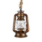 GLOBOSTAR® BARBAROSSA 01706 Vintage Κρεμαστό Φωτιστικό Οροφής με Ντουί 1 x E27 AC 220-240V IP20 - Χάλκινο Εφέ Σκουριάς - Μ18 x Π18 x Υ28cm - Image 6