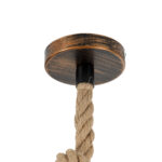 GLOBOSTAR® BARBAROSSA 01706 Vintage Κρεμαστό Φωτιστικό Οροφής με Ντουί 1 x E27 AC 220-240V IP20 - Χάλκινο Εφέ Σκουριάς - Μ18 x Π18 x Υ28cm - Image 9