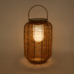 GLOBOSTAR® GRAMBIAN 02304 Boho Επιδαπέδιο Φωτιστικό LED 5W 200lm 180° με Φωτοβολταϊκό Panel 3.6V 0.1W με Αισθητήρα Ημέρας/Νύχτας Αδιάβροχο IP65 Θερμό Λευκό 2700K - Μπεζ - Μ30 x Π30 x Υ48cm - 2 Χρόνια Εγγύηση - Image 3