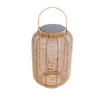 GLOBOSTAR® GRAMBIAN 02304 Boho Επιδαπέδιο Φωτιστικό LED 5W 200lm 180° με Φωτοβολταϊκό Panel 3.6V 0.1W με Αισθητήρα Ημέρας/Νύχτας Αδιάβροχο IP65 Θερμό Λευκό 2700K - Μπεζ - Μ30 x Π30 x Υ48cm - 2 Χρόνια Εγγύηση - Image 5