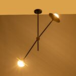 GLOBOSTAR® NOAH 999-0184 Μοντέρνο Κρεμαστό Φωτιστικό Οροφής με Ντουί 1 x E27 AC 220-240V IP20 - Γκρι & Μπεζ - Μ16 x Π16 x Υ30cm - Image 2