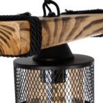 GLOBOSTAR® GLORA 201-0007 Vintage Κρεμαστό Φωτιστικό Οροφής με Ντουί 1 x E27 AC 220-240V IP20 - Μπεζ & Μαύρο - Μ29 x Π12 x Υ21cm - Image 8