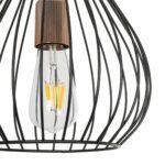 GLOBOSTAR® RADIARO 201-0015 Vintage Κρεμαστό Φωτιστικό Οροφής με Ντουί 1 x E27 AC 220-240V IP20 - Μαύρο & Χάλκινο - Μ26 x Π26 x Υ35cm - Image 8