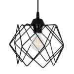 GLOBOSTAR® DAZLA 201-0024 Vintage Κρεμαστό Φωτιστικό Οροφής με Ντουί 3 x E27 AC 220-240V IP20 - Μαύρο - Μ47 x Π47 x Υ60cm - Image 8