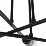 GLOBOSTAR® LAMIRA 201-0029 Μοντέρνο Φωτιστικό Οροφής με Ντουί 6 x E27 AC 220-240V IP20 - Μαύρο - Μ51 x Π51 x Υ7cm - Image 7