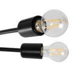 GLOBOSTAR® LAMIRA 201-0029 Μοντέρνο Φωτιστικό Οροφής με Ντουί 6 x E27 AC 220-240V IP20 - Μαύρο - Μ51 x Π51 x Υ7cm - Image 8