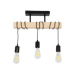 GLOBOSTAR® LUCITA 201-0031 Vintage Φωτιστικό Οροφής με Ντουί 3 x E27 AC 220-240V IP20 - Μαύρο & Μπεζ - Μ50 x Π27 x Υ112cm - Image 3