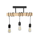 GLOBOSTAR® LUCITA 201-0031 Vintage Φωτιστικό Οροφής με Ντουί 3 x E27 AC 220-240V IP20 - Μαύρο & Μπεζ - Μ50 x Π27 x Υ112cm - Image 5