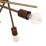 GLOBOSTAR® SUNFY 201-0033 Μοντέρνο Κρεμαστό Φωτιστικό Οροφής με Ντουί 6 x E27 AC 220-240V IP20 - Χρυσό - Μ57 x Π57 x Υ85cm - Image 7