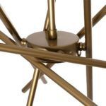 GLOBOSTAR® SUNFY 201-0033 Μοντέρνο Κρεμαστό Φωτιστικό Οροφής με Ντουί 6 x E27 AC 220-240V IP20 - Χρυσό - Μ57 x Π57 x Υ85cm - Image 8