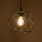 GLOBOSTAR® SOLIS 201-0045 Vintage Κρεμαστό Φωτιστικό Οροφής με Ντουί 1 x E27 AC 220-240V IP20 - Μαύρο - Μ25 x Π25 x Υ24cm - Image 3