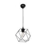 GLOBOSTAR® SOLIS 201-0045 Vintage Κρεμαστό Φωτιστικό Οροφής με Ντουί 1 x E27 AC 220-240V IP20 - Μαύρο - Μ25 x Π25 x Υ24cm - Image 4