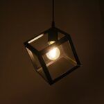 GLOBOSTAR® DISE 201-0049 Μοντέρνο Κρεμαστό Φωτιστικό Οροφής με Ντουί 1 x E27 AC 220-240V IP20 - Μαύρο - Μ28 x Π28 x Υ29cm - Image 3