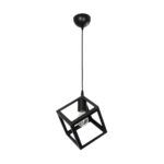 GLOBOSTAR® DISE 201-0049 Μοντέρνο Κρεμαστό Φωτιστικό Οροφής με Ντουί 1 x E27 AC 220-240V IP20 - Μαύρο - Μ28 x Π28 x Υ29cm - Image 4