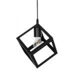 GLOBOSTAR® DISE 201-0049 Μοντέρνο Κρεμαστό Φωτιστικό Οροφής με Ντουί 1 x E27 AC 220-240V IP20 - Μαύρο - Μ28 x Π28 x Υ29cm - Image 5