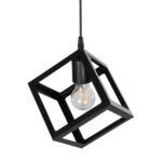 GLOBOSTAR® DISE 201-0049 Μοντέρνο Κρεμαστό Φωτιστικό Οροφής με Ντουί 1 x E27 AC 220-240V IP20 - Μαύρο - Μ28 x Π28 x Υ29cm - Image 7