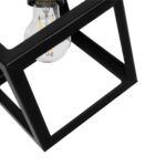 GLOBOSTAR® DISE 201-0049 Μοντέρνο Κρεμαστό Φωτιστικό Οροφής με Ντουί 1 x E27 AC 220-240V IP20 - Μαύρο - Μ28 x Π28 x Υ29cm - Image 8