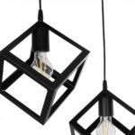 GLOBOSTAR® DISE 201-0050 Μοντέρνο Κρεμαστό Φωτιστικό Οροφής με Ντουί 2 x E27 AC 220-240V IP20 - Μαύρο - Μ50 x Π30 x Υ50cm - Image 7