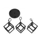 GLOBOSTAR® DISE 201-0051 Μοντέρνο Κρεμαστό Φωτιστικό Οροφής με Ντουί 3 x E27 AC 220-240V IP20 - Μαύρο - Μ48 x Π48 x Υ65cm - Image 10