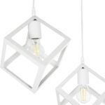 GLOBOSTAR® DISE 201-0053 Μοντέρνο Κρεμαστό Φωτιστικό Οροφής με Ντουί 2 x E27 AC 220-240V IP20 - Λευκό - Μ50 x Π30 x Υ50cm - Image 7