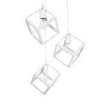 GLOBOSTAR® DISE 201-0054 Μοντέρνο Κρεμαστό Φωτιστικό Οροφής με Ντουί 3 x E27 AC 220-240V IP20 - Λευκό - Μ48 x Π48 x Υ65cm - Image 7