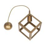 GLOBOSTAR® DISE 201-0055 Μοντέρνο Κρεμαστό Φωτιστικό Οροφής με Ντουί 1 x E27 AC 220-240V IP20 - Χρυσό - Μ28 x Π28 x Υ31cm - Image 11