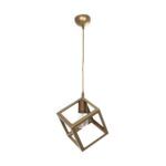 GLOBOSTAR® DISE 201-0055 Μοντέρνο Κρεμαστό Φωτιστικό Οροφής με Ντουί 1 x E27 AC 220-240V IP20 - Χρυσό - Μ28 x Π28 x Υ31cm - Image 4