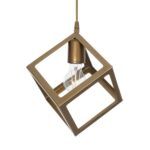 GLOBOSTAR® DISE 201-0055 Μοντέρνο Κρεμαστό Φωτιστικό Οροφής με Ντουί 1 x E27 AC 220-240V IP20 - Χρυσό - Μ28 x Π28 x Υ31cm - Image 5