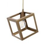 GLOBOSTAR® DISE 201-0055 Μοντέρνο Κρεμαστό Φωτιστικό Οροφής με Ντουί 1 x E27 AC 220-240V IP20 - Χρυσό - Μ28 x Π28 x Υ31cm - Image 6