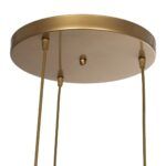 GLOBOSTAR® DISE 201-0057 Μοντέρνο Κρεμαστό Φωτιστικό Οροφής με Ντουί 3 x E27 AC 220-240V IP20 - Χρυσό - Μ48 x Π48 x Υ65cm - Image 9