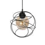 GLOBOSTAR® GLINDER 201-0068 Vintage Κρεμαστό Φωτιστικό Οροφής με Ντουί 1 x E27 AC 220-240V IP20 - Μαύρο & Μελί - Μ25 x Π18 x Υ24cm - Image 7