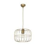 GLOBOSTAR® LUCANA 201-0074 Vintage Κρεμαστό Φωτιστικό Οροφής με Ντουί 1 x E27 AC 220-240V IP20 - Χρυσό - Μ29 x Π29 x Υ23cm - Image 4